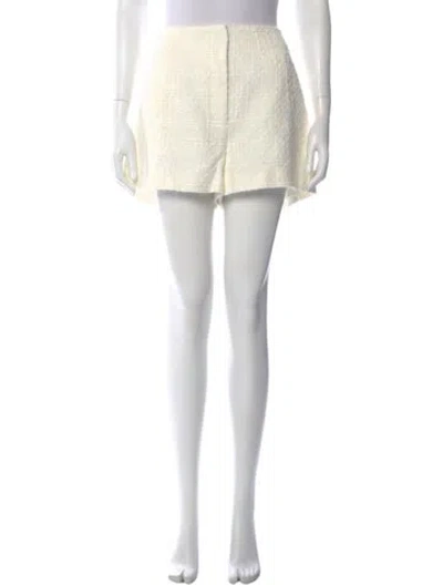 Pre-owned Veronica Beard Tweed Pattern Mini Shorts W/ Tags In White