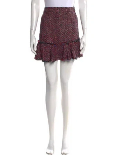 Pre-owned Veronica Beard Tweed Pattern Mini Skirt