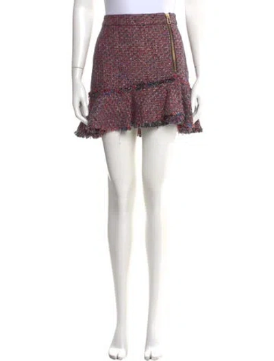 Pre-owned Veronica Beard Tweed Pattern Mini Skirt