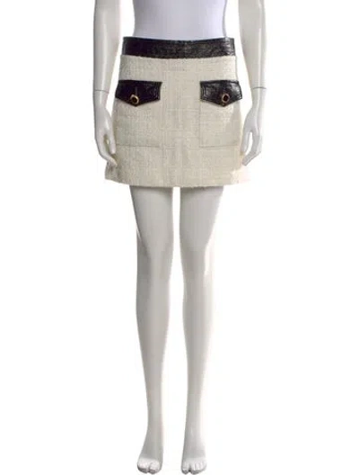 Pre-owned Veronica Beard Tweed Pattern Mini Skirt