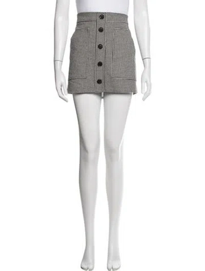 Pre-owned Veronica Beard Tweed Pattern Mini Skirt In Black