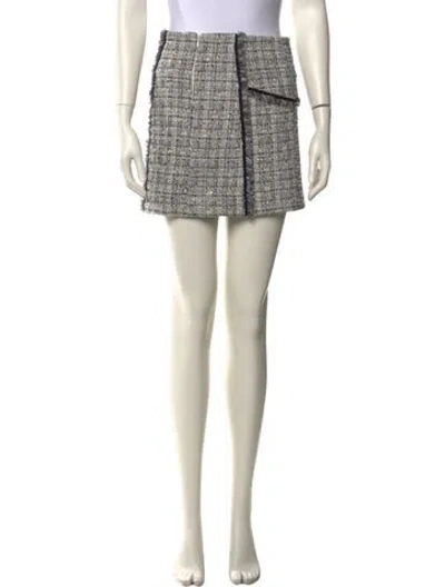 Pre-owned Veronica Beard Tweed Pattern Mini Skirt In Multi