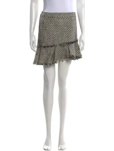 Pre-owned Veronica Beard Tweed Pattern Mini Skirt In Multi