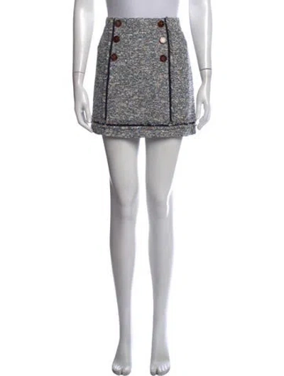 Pre-owned Veronica Beard Tweed Pattern Mini Skirt In Multi
