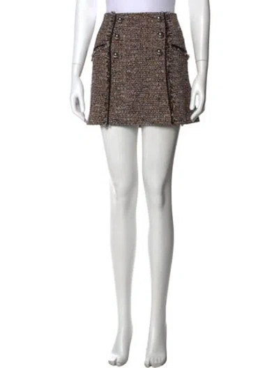 Pre-owned Veronica Beard Tweed Pattern Mini Skirt W/ Tags In Black