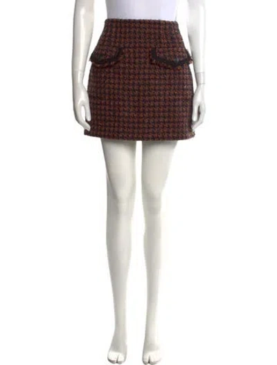 Pre-owned Veronica Beard Tweed Pattern Mini Skirt W/ Tags In Neutral
