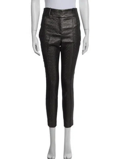 Pre-owned Veronica Beard Tweed Pattern Skinny Leg Pants In Brown