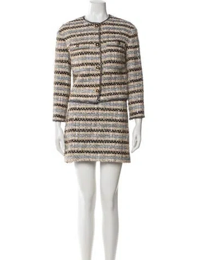 Pre-owned Veronica Beard Tweed Pattern Skirt Set