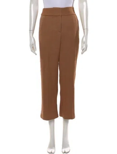 Pre-owned Veronica Beard Tweed Pattern Straight Leg Pants In Brown