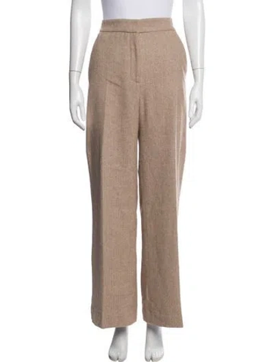 Pre-owned Veronica Beard Tweed Pattern Straight Leg Pants In Neutral