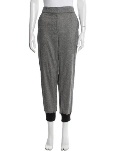 Pre-owned Veronica Beard Tweed Pattern Straight Leg Pants In White