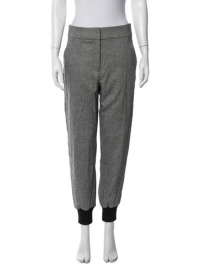 Pre-owned Veronica Beard Tweed Pattern Straight Leg Pants In White