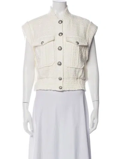 Pre-owned Veronica Beard Tweed Pattern Vest W/ Tags In Neutrals