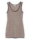 Veronica Beard Basette Sleeveless Tweed Dress In Brown