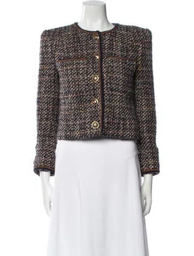 Pre-owned Veronica Beard Tweed Tweed Pattern Evening Jacket In Multi