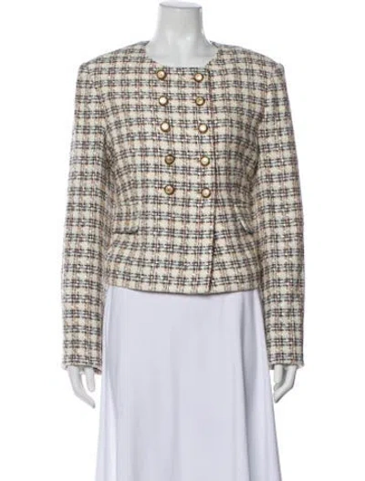 Pre-owned Veronica Beard Tweed Tweed Pattern Evening Jacket In Multi