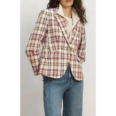 Veronica Beard Tyra Plaid Cotton-blend Blazer In Multi