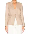 Veronica Beard Upcollar Dickey Jacket In Beige In Beige