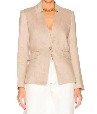 Veronica Beard Upcollar Dickey Jacket In Beige