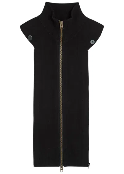Veronica Beard Uptown Dickey Wool And Cashmere-blend Jacket Insert In Black
