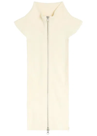 Veronica Beard Uptown Dickey Wool And Cashmere-blend Jacket Insert In Ivory