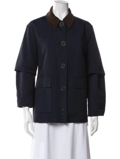 Pre-owned Veronica Beard Utility Jacket In Blue