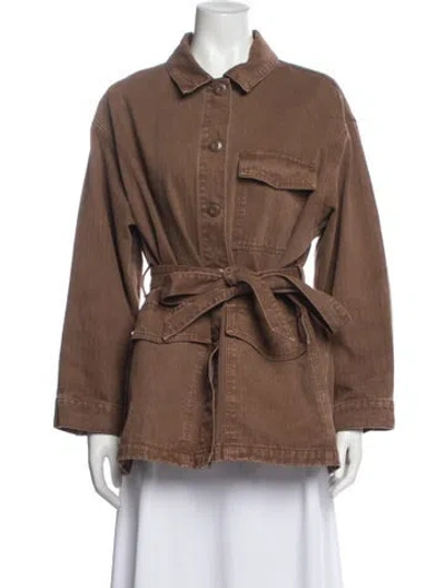 Pre-owned Veronica Beard Utility Jacket In Brown