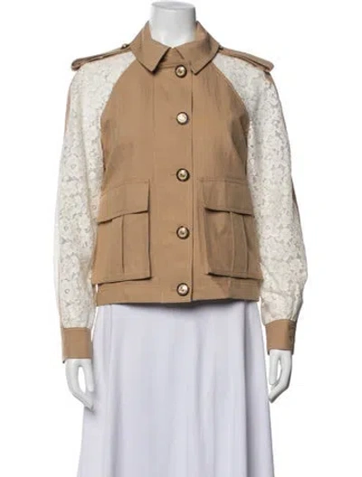 Pre-owned Veronica Beard Utility Jacket In Brown