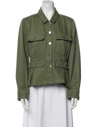 Pre-owned Veronica Beard Utility Jacket In Green