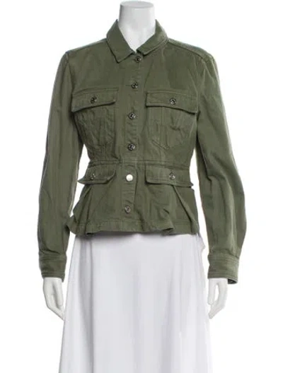 Pre-owned Veronica Beard Utility Jacket In Green