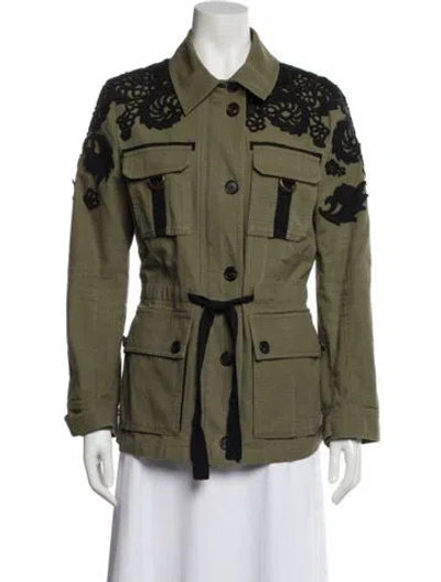 Pre-owned Veronica Beard Utility Jacket In Green