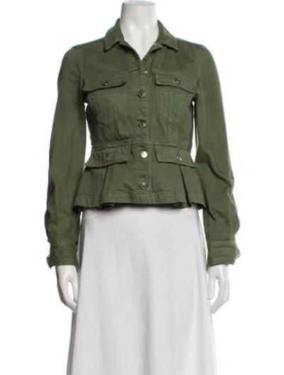 Pre-owned Veronica Beard Utility Jacket In Green