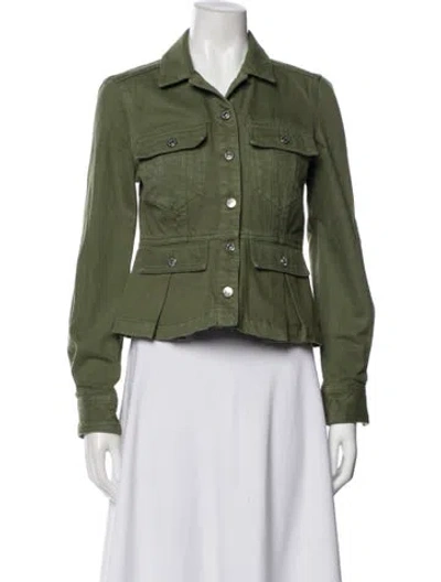 Pre-owned Veronica Beard Utility Jacket In Green
