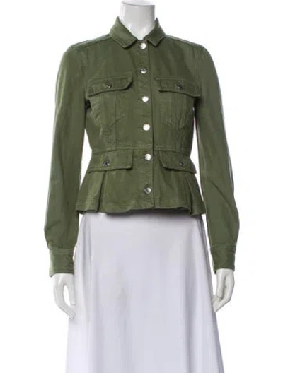 Pre-owned Veronica Beard Utility Jacket In Green