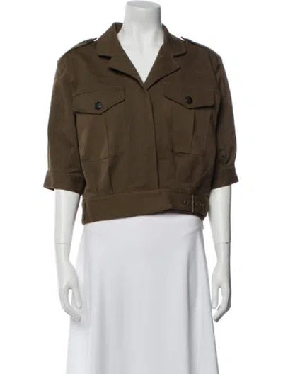 Pre-owned Veronica Beard Utility Jacket In Green