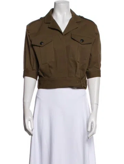 Pre-owned Veronica Beard Utility Jacket In Green