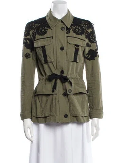 Pre-owned Veronica Beard Utility Jacket In Green