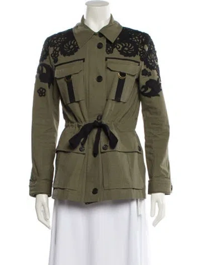 Pre-owned Veronica Beard Utility Jacket In Green
