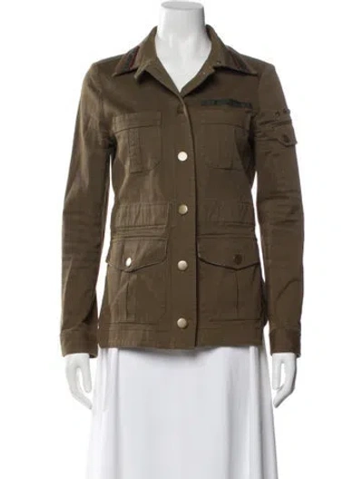 Pre-owned Veronica Beard Utility Jacket In Green