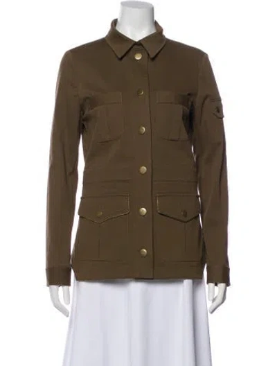 Pre-owned Veronica Beard Utility Jacket In Green