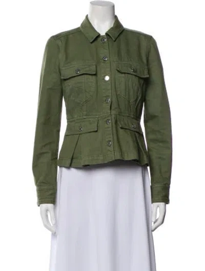 Pre-owned Veronica Beard Utility Jacket In Green