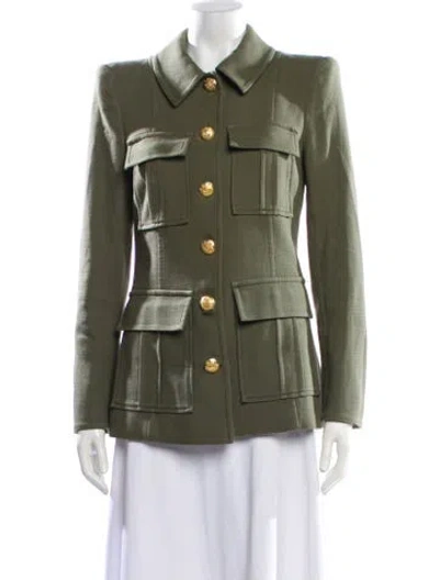 Pre-owned Veronica Beard Utility Jacket In Green