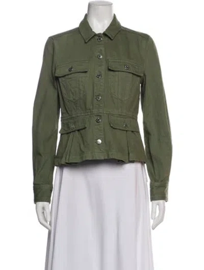 Pre-owned Veronica Beard Utility Jacket In Green