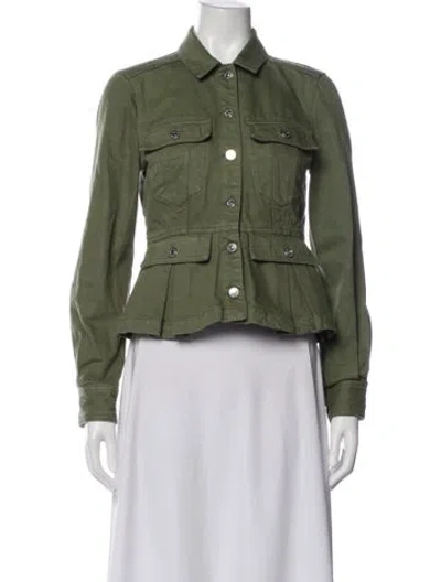Pre-owned Veronica Beard Utility Jacket In Green