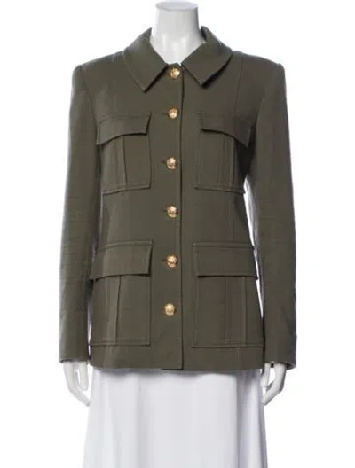 Pre-owned Veronica Beard Utility Jacket In Green