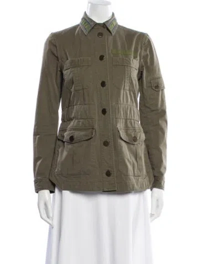 Pre-owned Veronica Beard Utility Jacket In Green