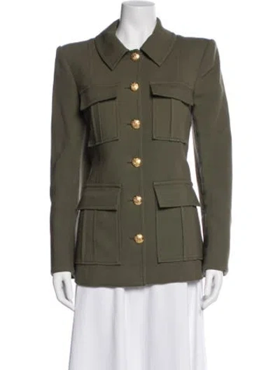 Pre-owned Veronica Beard Utility Jacket In Green