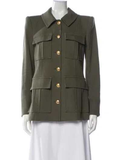Pre-owned Veronica Beard Utility Jacket In Green