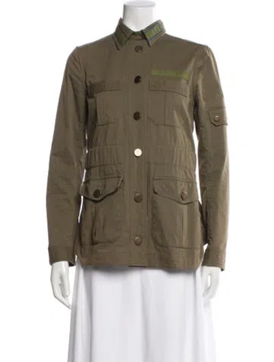Pre-owned Veronica Beard Utility Jacket In Green