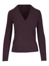 Veronica Beard V-neck Sweater In Purple